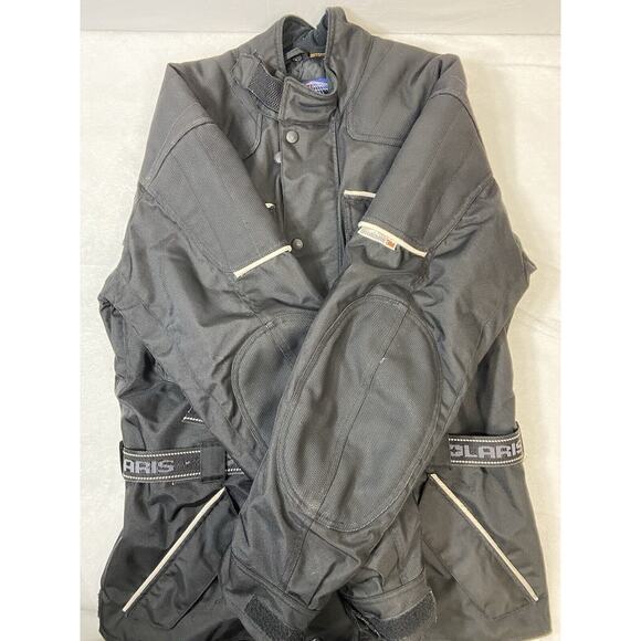 Polaris DuPont Thermolite Size Large Motorcycle Snowmobile Jacket Racing Black - Picture 16 of 16